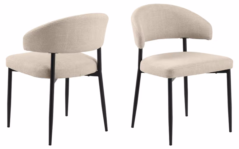 Sedia da pranzo Edina beige.