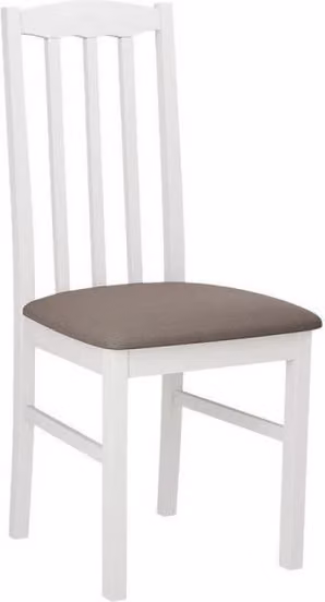 Sedia da pranzo imbottita EDON 12 - bianco / marrone 1