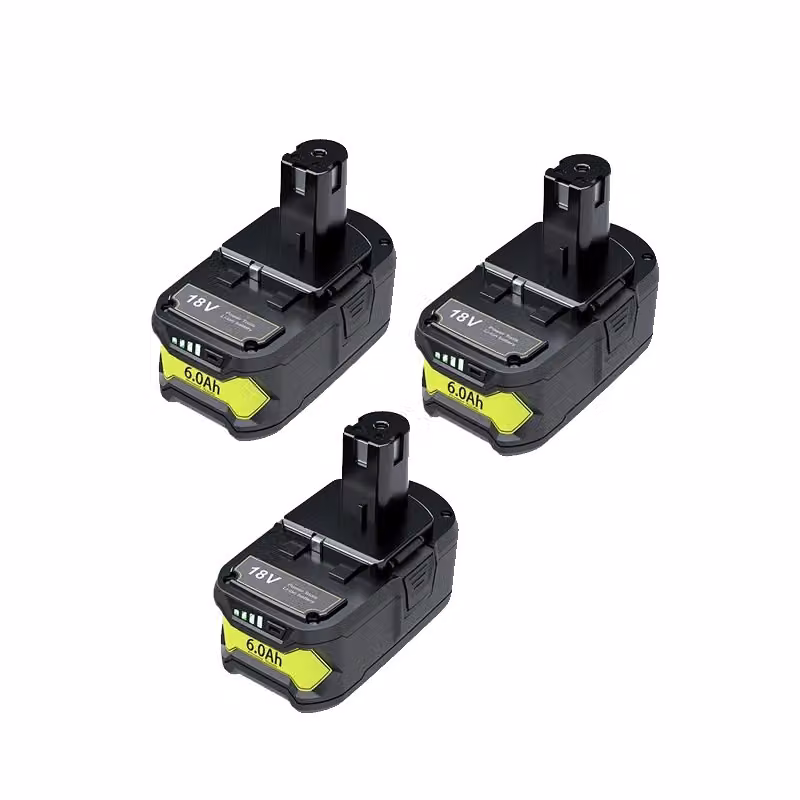 Batteria RYOBI 18V, capacità 6,0Ah, compatibile con gli utensili RYOBI , 3 batterie