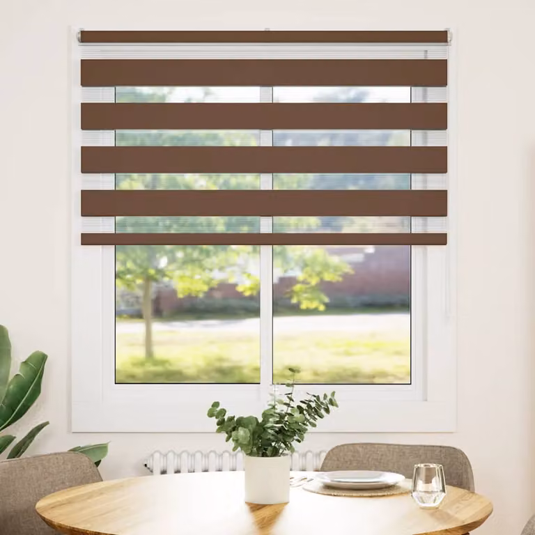 vidaXL Tenda a Rullo Zebra Larghezza Tessuto 115,9 cm Poliestere