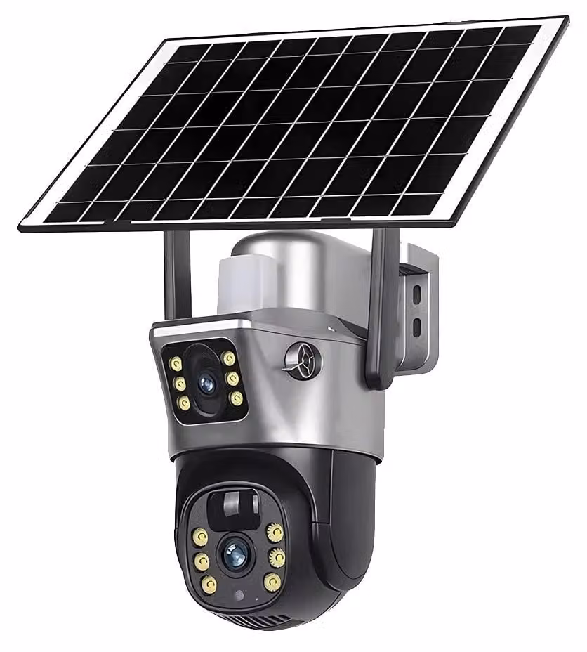 Telecamera solare, risoluzione 8 MP, visione notturna, telecamera Wi-Fi senza scheda