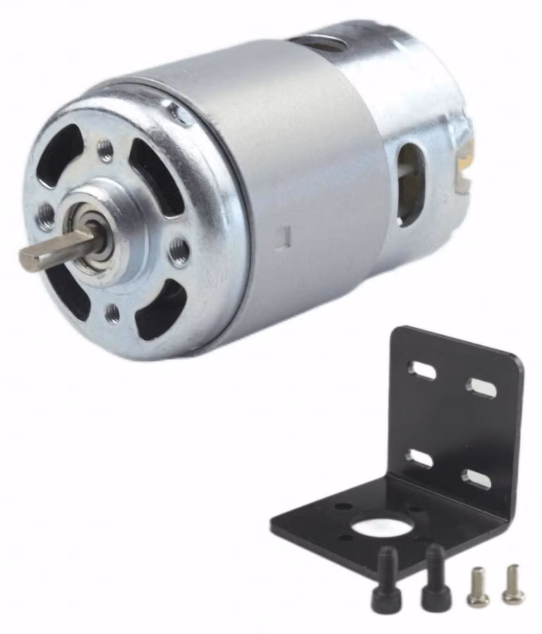 Motore DC 895, 12V/24V, 6000-12000 RPM, albero diritto con supporto