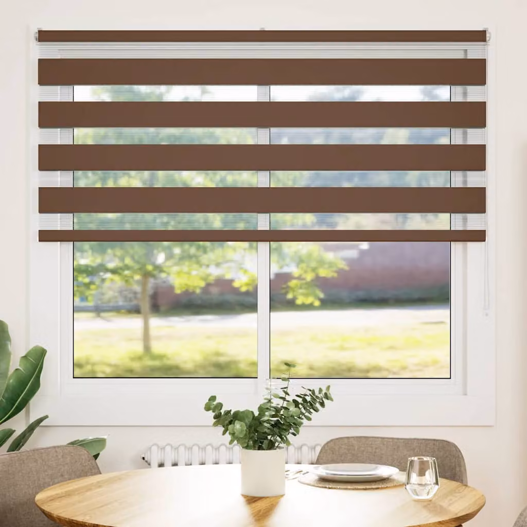 vidaXL Tenda a Rullo Zebra Larghezza Tessuto 150,9 cm Poliestere