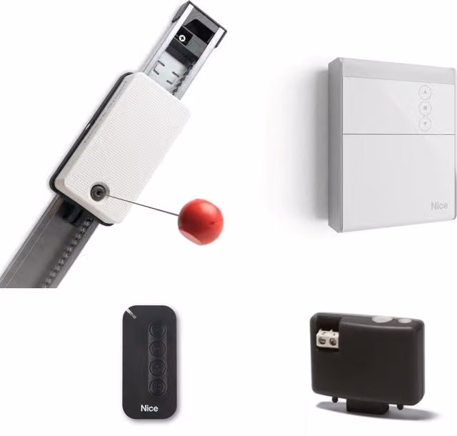 Kit High Speed Nice SPY650HS per porte sezionali e basculanti, colore bianco
