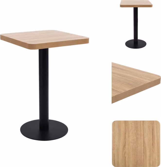 vidaXL Tavolo da bistrot marrone chiaro 50x50 cm MDF - Tavoli da pranzo