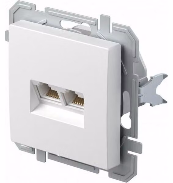 Tem Kat6S-Dose Ks 2F 2Xrj45 Sl Pw (Kq41Pwxo-U)