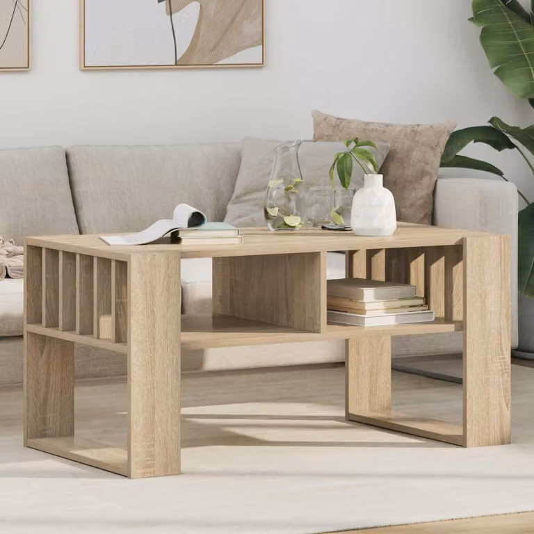 Maison Exclusive - Tavolino Sonoma in rovere 92 x 49,5 x 45 cm Materiale ligneo