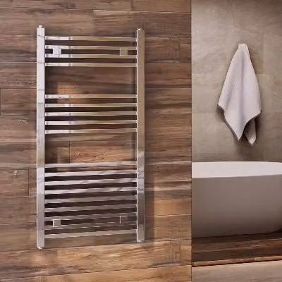 Termoarredo da design 100x47 cm cromato con tubi quadrati AREZZO