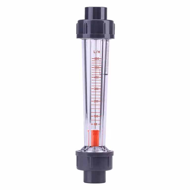 Misuratore di portata rotametrico LZS-15D, tubo in plastica, per liquidi, portata da 60 a 600 litri/ora