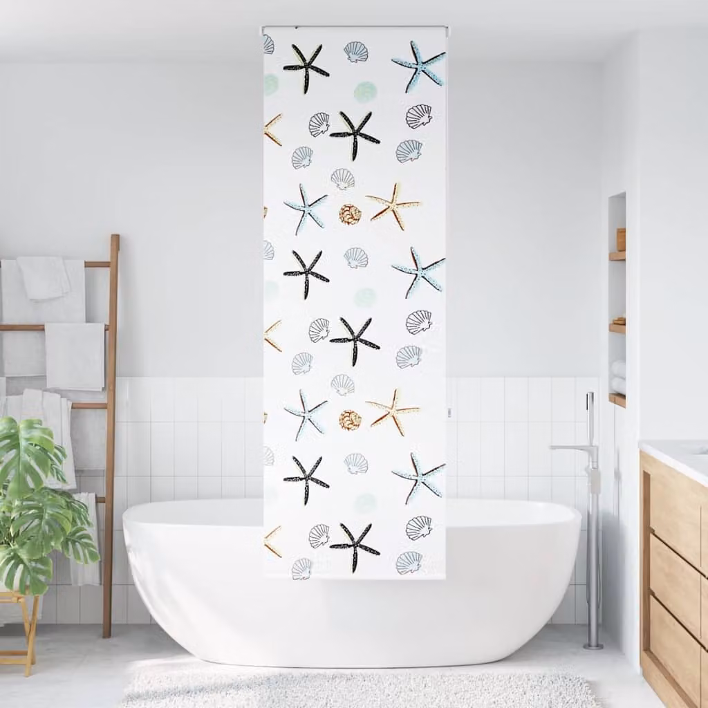 vidaXL Tenda a Rullo Doccia 80x240 cm Larghezza Tessuto 76 cm