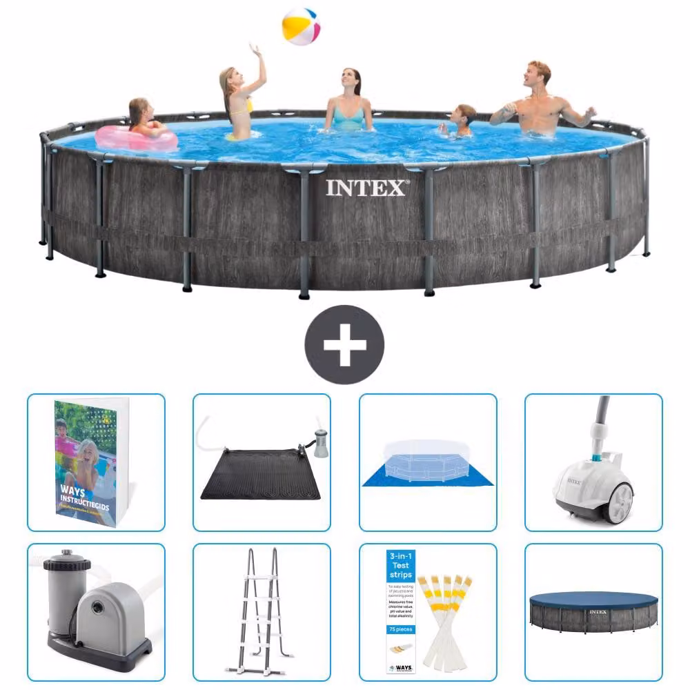 Struttura per piscina a forma di prisma - 549x122 cm - composta da 7 elementi - modello S600