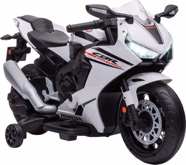 Moto Elettrica per Bambini HOMCOM con Licenza Honda, Batteria 6V Ricaricabile, Effetti Luce e Suono, Bianco – 1
