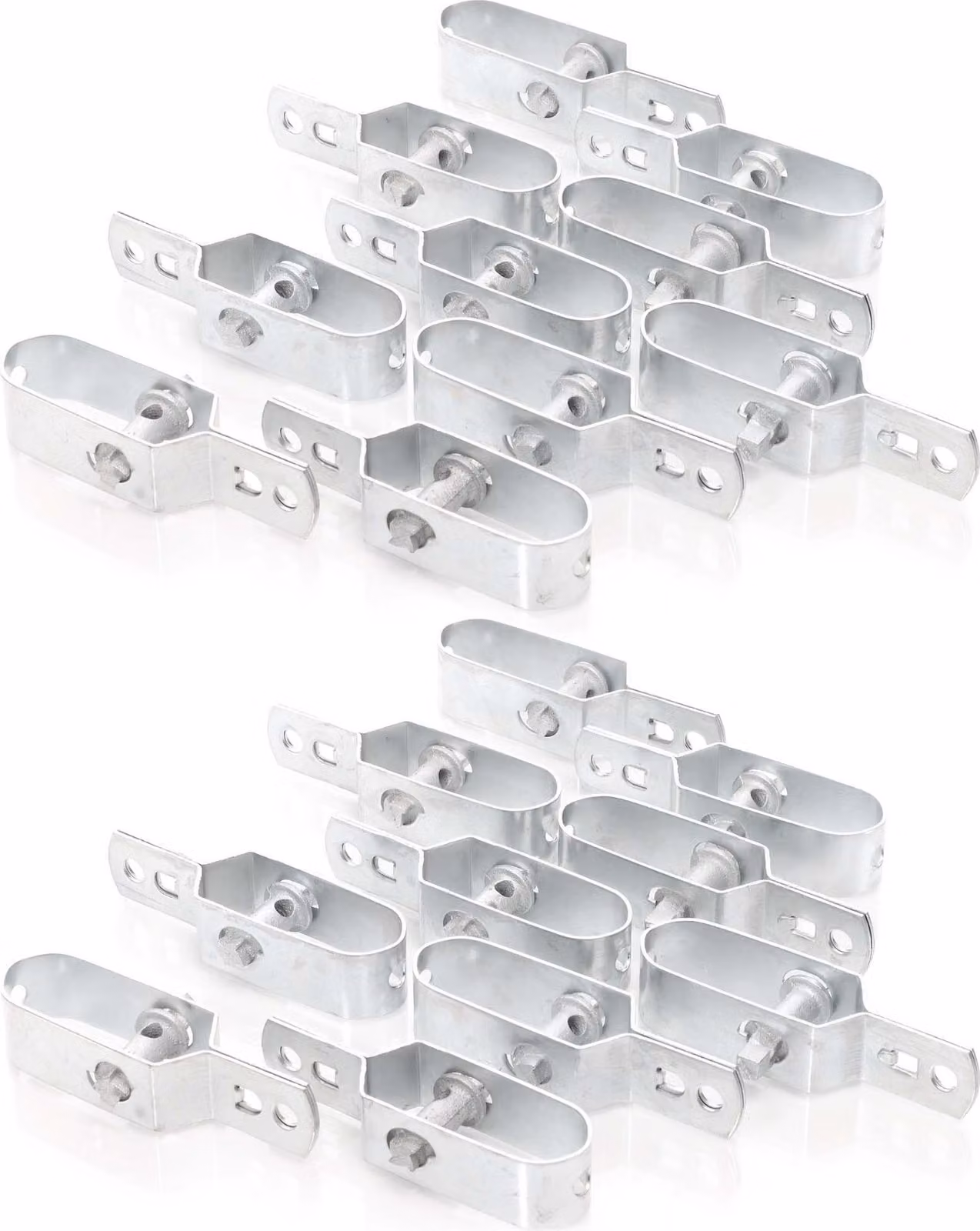 Tenditori in filo metallico Toboli zincati, set da 20 pezzi; tenditori per recinzioni anti-selvaggina e da giardino, contro i danni causati dalla selvaggina e per la protezione di piante e aiuole