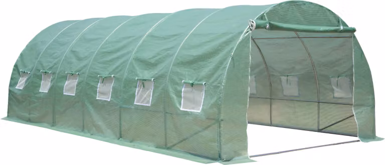 Serra in foglio Zelsius (L) 6 x (L) 3 x (H) 2 m, robusta serra per pomodori, tenda in foglio