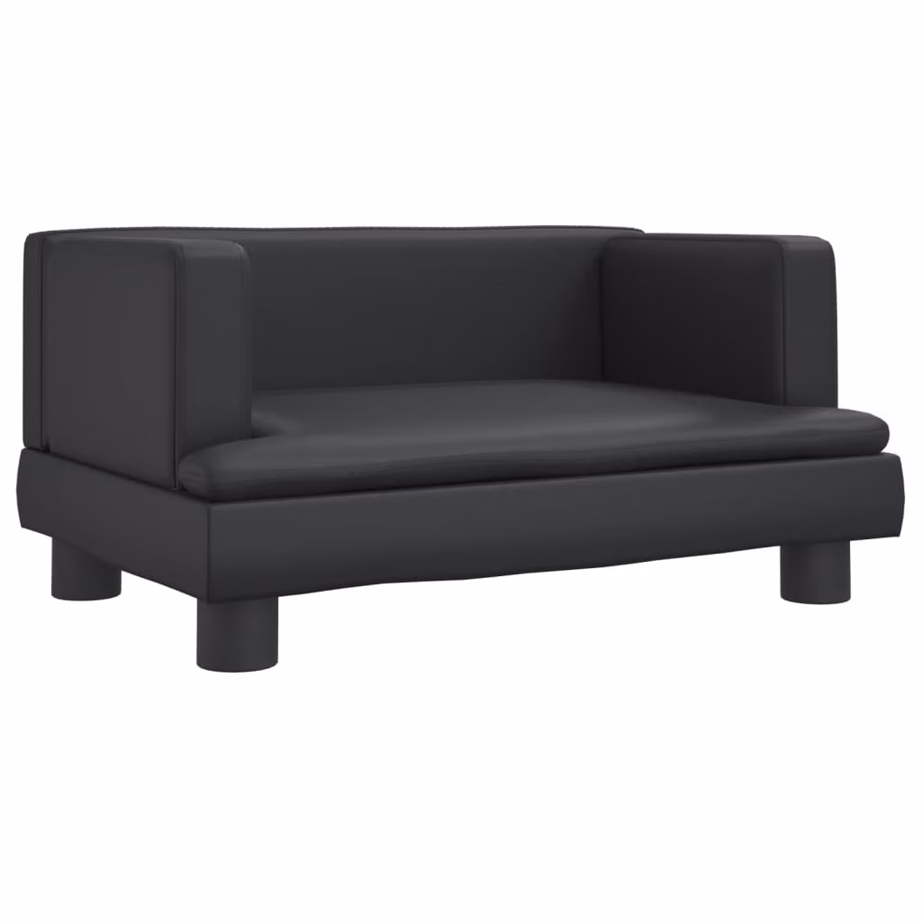 Lettino per Cani Nero 60x40x30 cm in Pelle finta