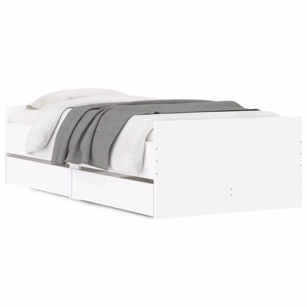 vidaXL Giroletto con Cassetti Bianco L/P/H: 90 x 200 cm – 2