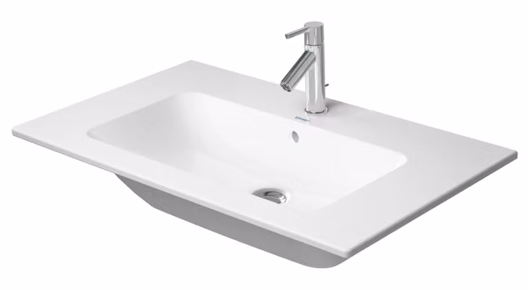 Duravit ME by Starck lavabo pour meuble, avec trop-plein, 1 trou pour robinetterie, avec plage de robinetterie, 830mm, 23368332001, 23368332001
