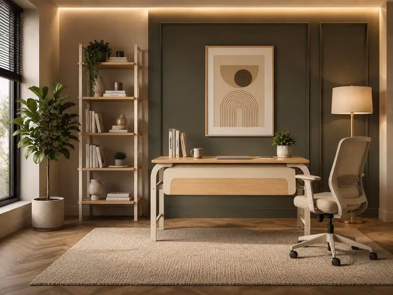 Scrivania in legno, design moderno, ideale per l'ufficio domestico