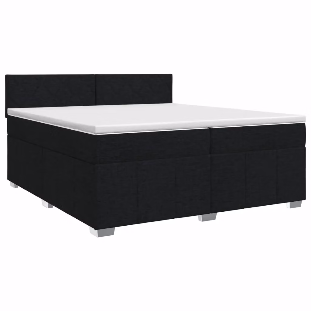 Letto box spring con materasso ibrido vidaXL Nero L/P/H: 200 x 200 x 88 cm – 2