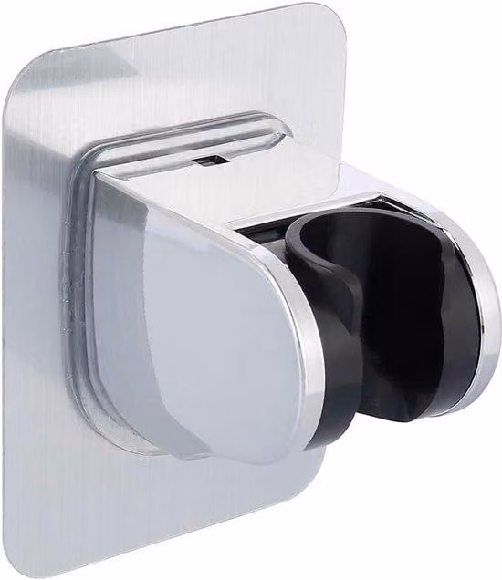Supporto da parete per docce - autoadesivo - rimovibile - con inclinazione regolabile - impermeabile - robusto - montaggio in bagno - standard alberghiero