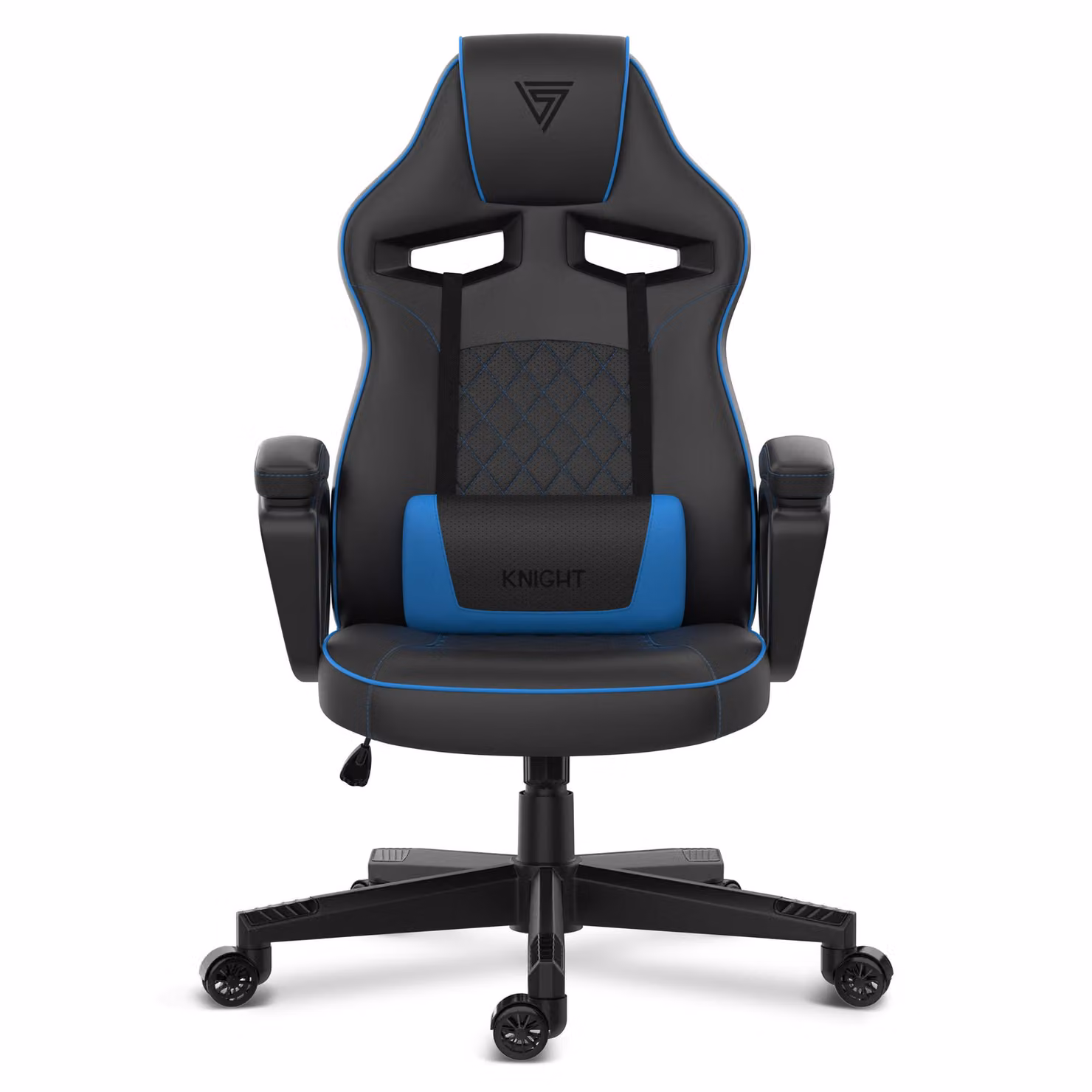 SENSE7 Knight Sedia da gaming nera - Sedia da ufficio ergonomica Sedia da scrivania Poltrona da gaming Sedia girevole Sedia da gaming Sedia da PC per giocatori 120 kg Sedia da gaming
