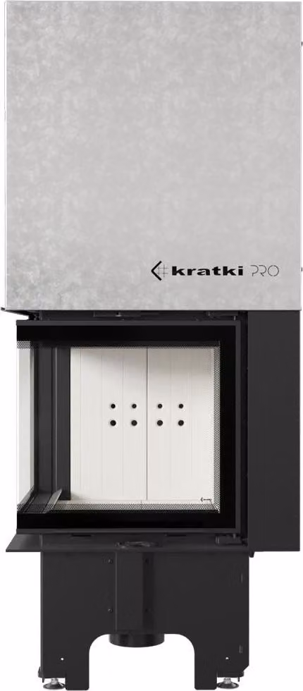 Inserto camino in acciaio KRATKI VNL 480/480 8 kW Ø 200 con porta scorrevole