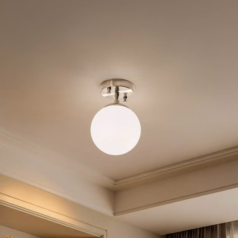 Plafoniera soffitto Atmaca 10220 Opviq, dimmerabile, Bronzo / Ottone antico, Soggiorno / Sala da pranzo, Vetro, Plafoniera