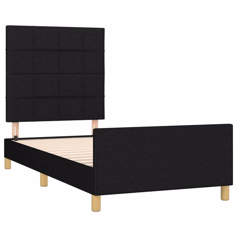 Giroletto senza Materasso Nero 80x200 cm Tessuto