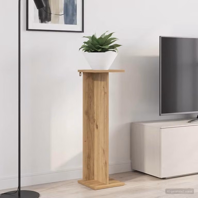 Set di 2 supporti per piante vidaXL in legno color rovere marrone, L 25 cm x P 25,5 cm x H 80,5 cm