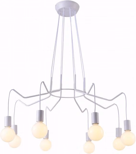 Candellux Basso 38-71040 lampadario bianco 8xE27 loft