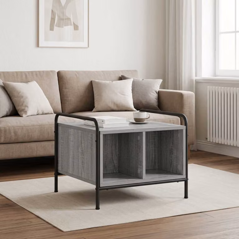 vidaXL Tavolino da salotto moderno in stile Sonoma grigio L/P/H: 50 x 49 x 41 cm
