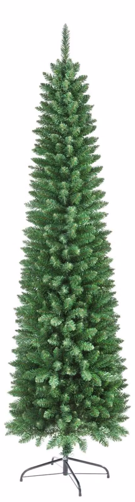 Albero di Natale artificiale di piccole dimensioni, altezza 210 cm, con rami realistici