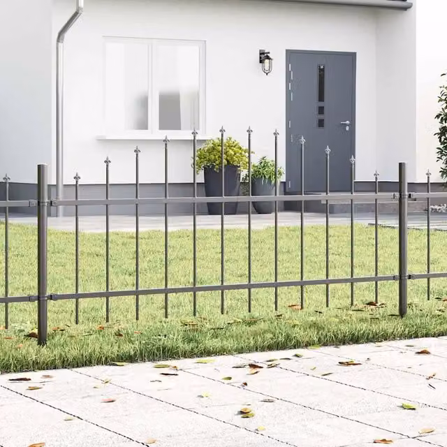 Recinzione per Giardino WOERDEN 6 pz 170 x 115 cm Grigio 3360118