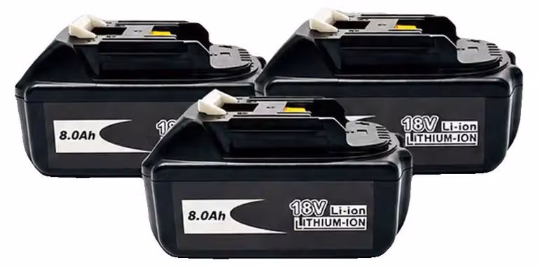 Batteria di ricambio, 18V, capacità 8000mAh, 8.0AH - confezione da 3 pezzi