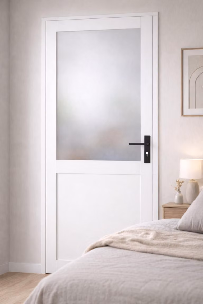 Bloc Porta Athena Bianco H204 x L73 cm, lato tavolo P. sinistra, maniglia GD MENUISERIES