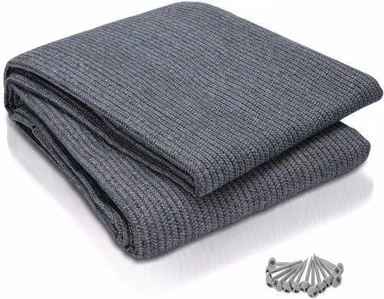 Tappetino per tenda, fondo per tenda 300x600 cm, grigio-blu, 13 picchetti