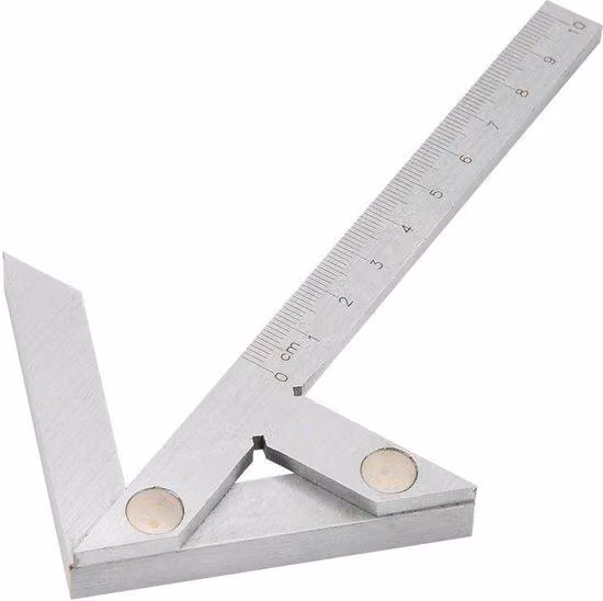 Misuratore digitale ad angolo - Misurazioni precise - 100x70 mm - Resistente agli urti - Acciaio al carbonio - Squadra angolare