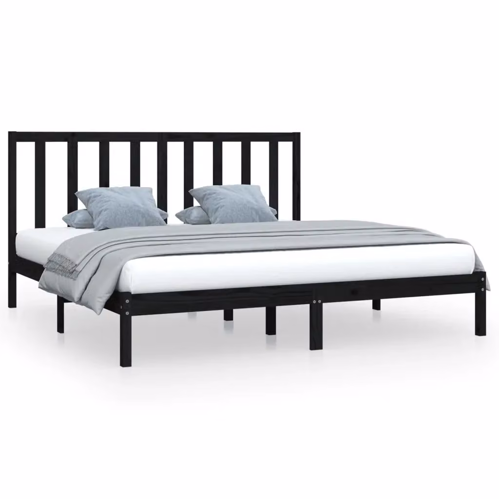 Giroletto Nero in Legno Massello di Pino MERCATOXL L/P: 200 x 200 cm – 2