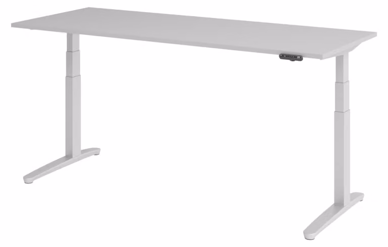 Scrivania elettrica bümö modello XBHM - Struttura: Argento, Finitura: Grigio, Dimensioni: 200 x 80 cm
