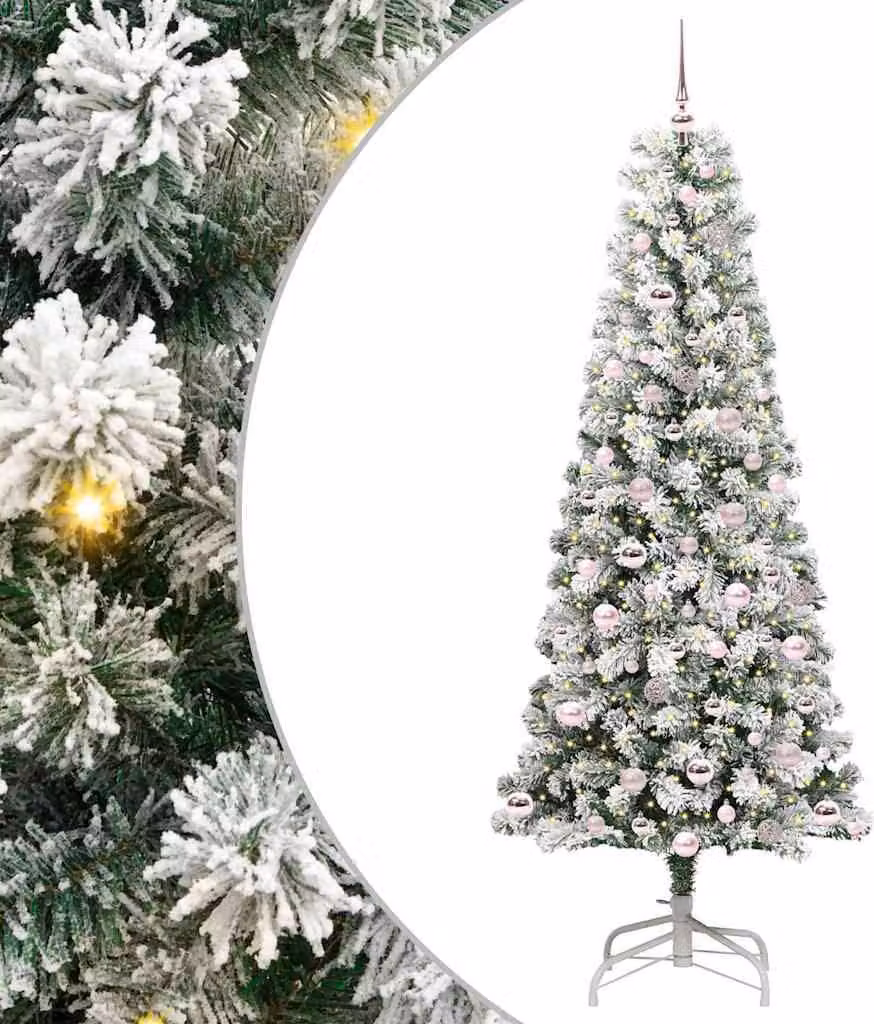 Albero di Natale Artificiale con Rami Pieghevoli 210 cm