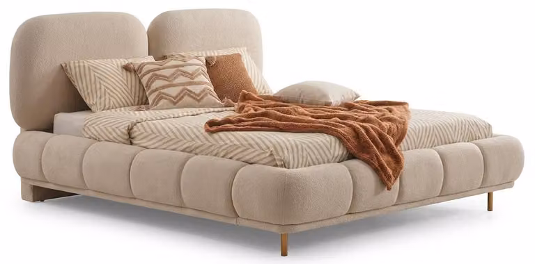Due comodini, stile moderno, beige, confortevoli, ideali per la camera da letto