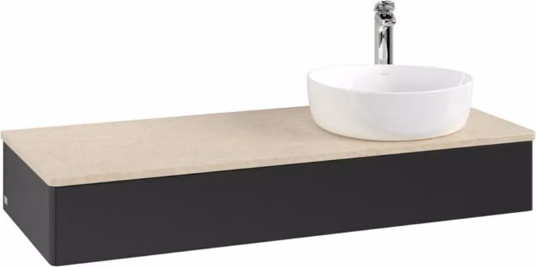Mobiletto V&B senza struttura frontale Antao 120x19x50cm, HL, WBP botti., bla m Lac