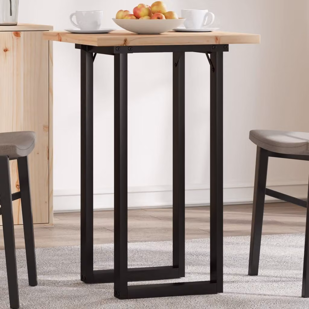 Maison Exclusive - Tavolo da Pranzo Telaio a O 50x50x75,5 cm Legno Pino e Acciaio