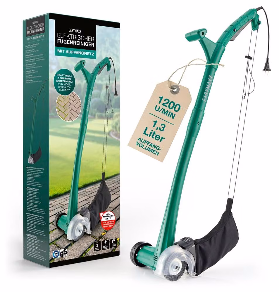 Spazzola elettrica per la pulizia EASYmaxx, spazzola per fughe, con 2 testine intercambiabili incluse