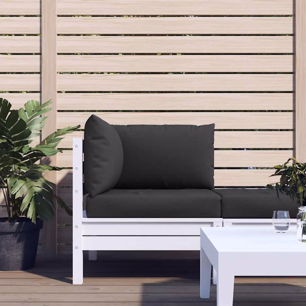 Set di 3 cuscini per pallet vidaXL neri in tessuto Oxford e poliestere, impermeabili e traspiranti, L/P/H: 60 x 60 x 9,5 cm