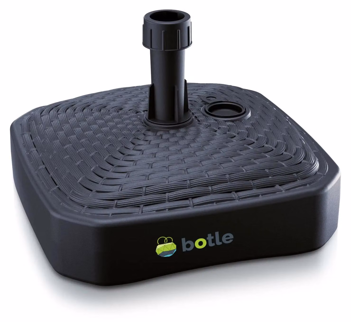 Supporto per ombrellone da giardino - Quadrato - Autoportante - Antracite - Polyrattan