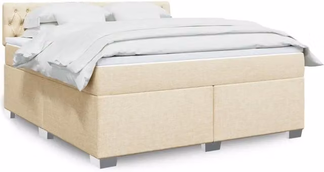 Letto Ibrido con Materasso e Struttura in Legno di Pino vidaXL, Colore Beige e Bianco, L/P: 180 x 200 cm