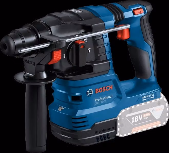Martello tassellatore a batteria Bosch GBH 18V-22 Pro SDS-plus, colore blu, solo corpo – 2