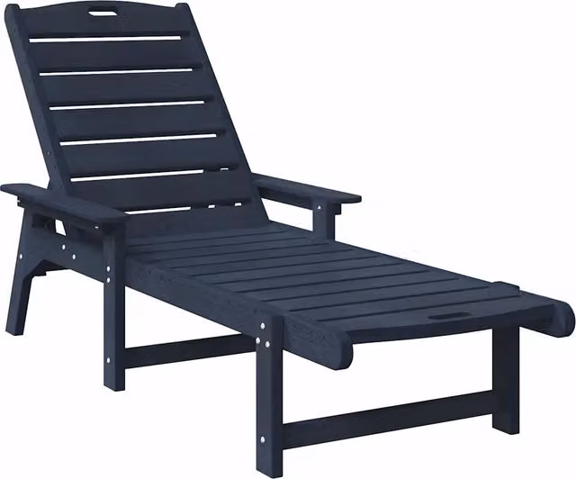Lettino da sole Blu navy 195,5 x 53 x 98,5 cm HDPE CFW4394735