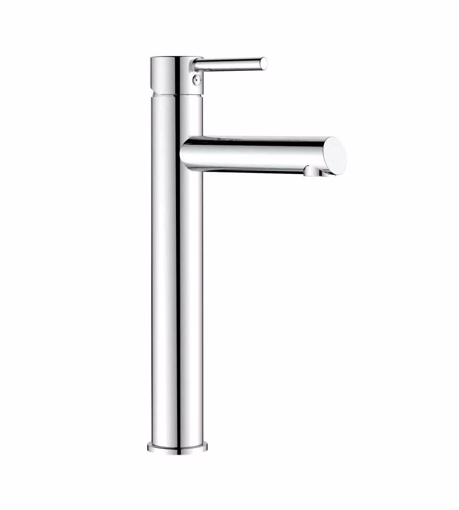 Rubinetto London lavabo alto cromo monocomando ottone 35 mm risparmio acqua
